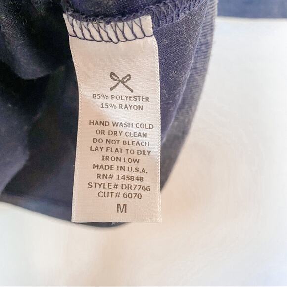 Farrow Muted Blue Mock Neck Dress Size Medium - Picture 6 of 7